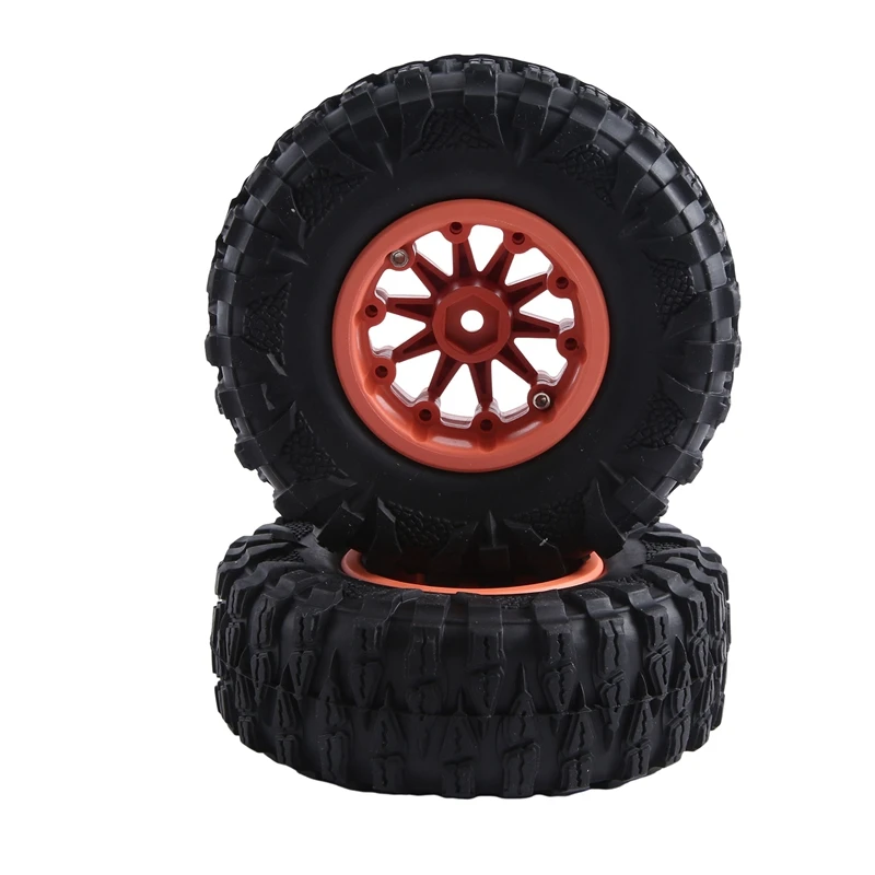 4PCS 2.2 Inch Nylon Plastic Beadlock Wheel 4.72In/120Mm Tire With 12Mm Combiner Hex For 1/10 RC Rock Crawler