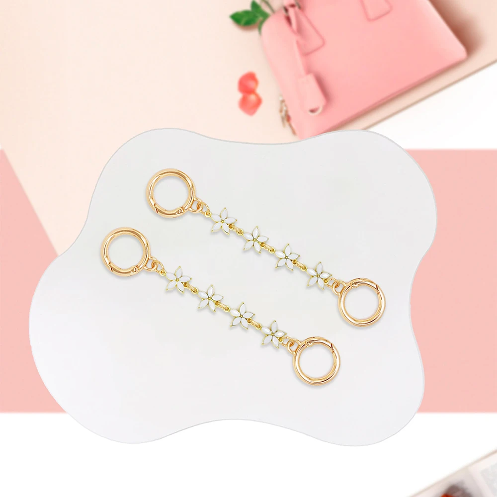 Bag Extension Chain Crossbody Purse Flower-shaped Chain Strap Handbag Hanging Buckle DIY Chain Charm Shoulder Bag Accessories