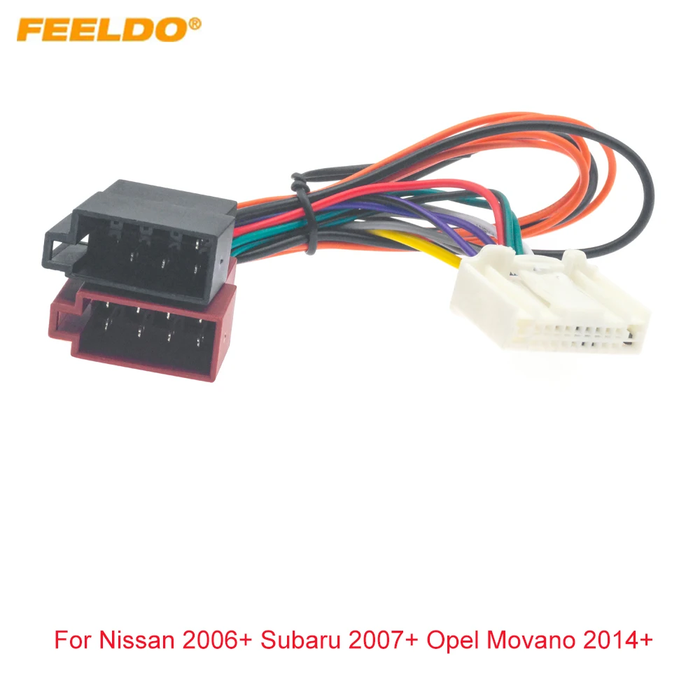 

FEELDO Car Radio Audio ISO Wiring Harness Adapter for Nissan 2006+ Subaru 2007+ Opel Movano 2014+ Auto ISO Head Units Wire Cable