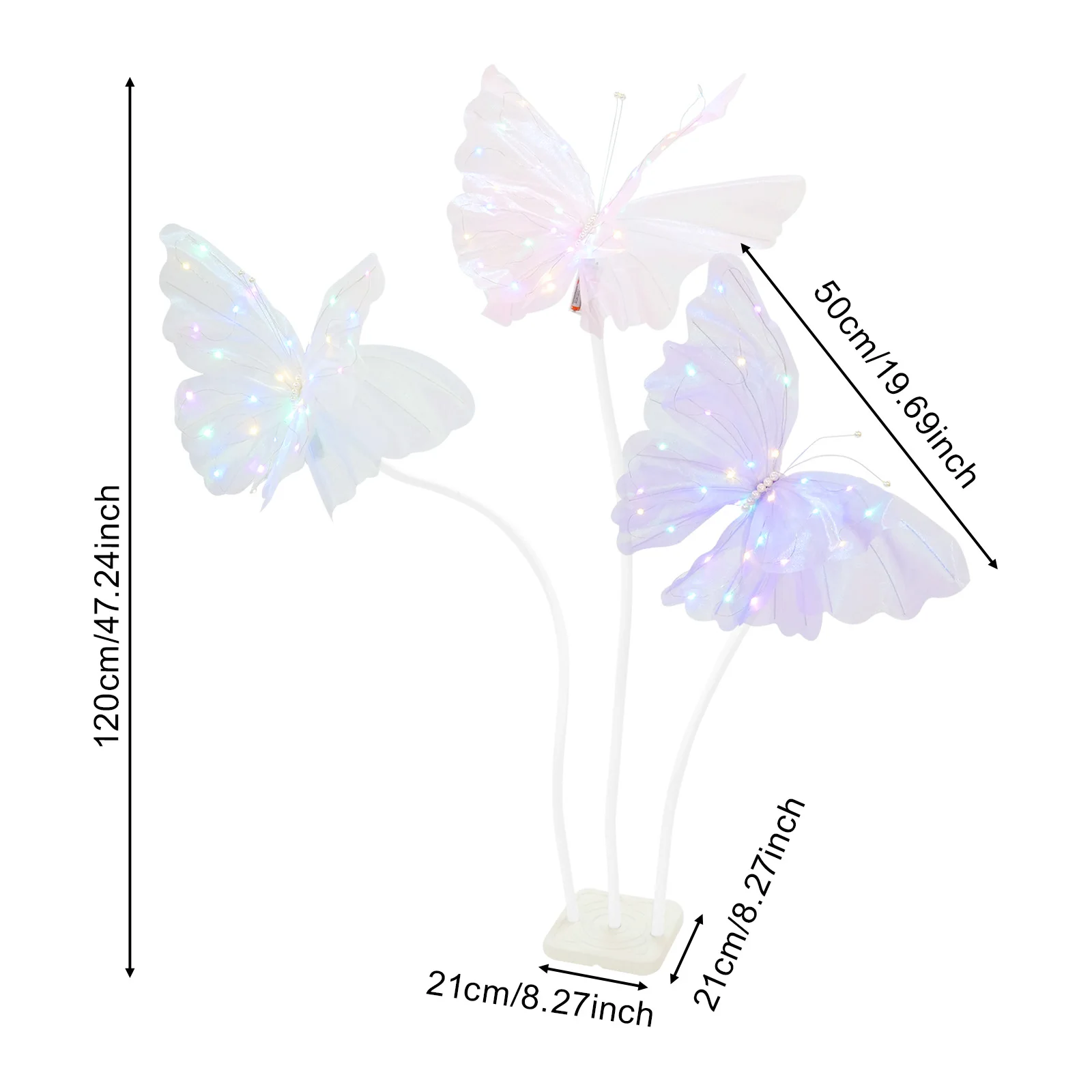 

Свет бабочки с стоячим основанием Искусственный декор бабочки с основанием и светодиодными фонарями для свадьбы, детского душа, дня рождения, декора