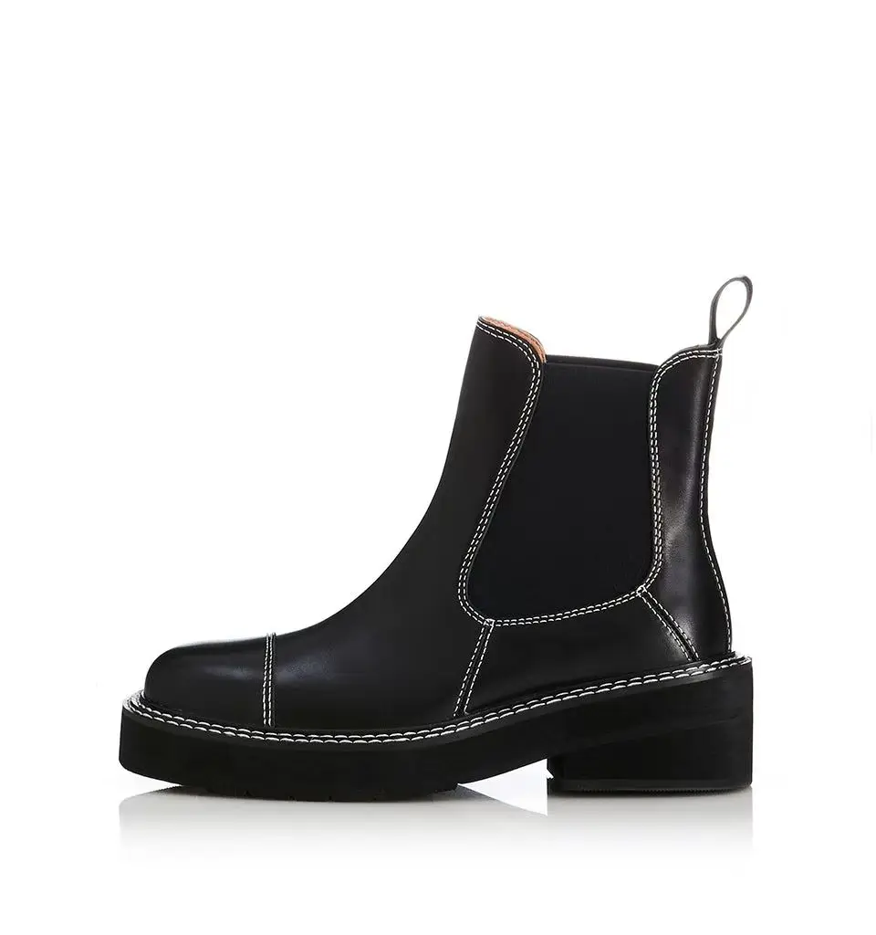 

ALIAS MAE Women’s Ankle Boots in Solid Color Made from Premium Italian Leather Minimalist Chic Design for Daily and City Style