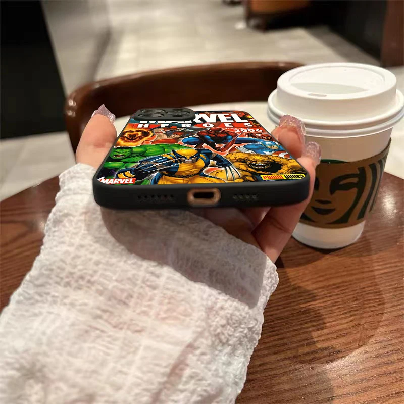 Marvel Comics Spiderman Phone Case For Huawei P50 P50E P40 P30 P20 PRO LITE P Smart Z S Carcasa Soft Liquid Silicone Cover