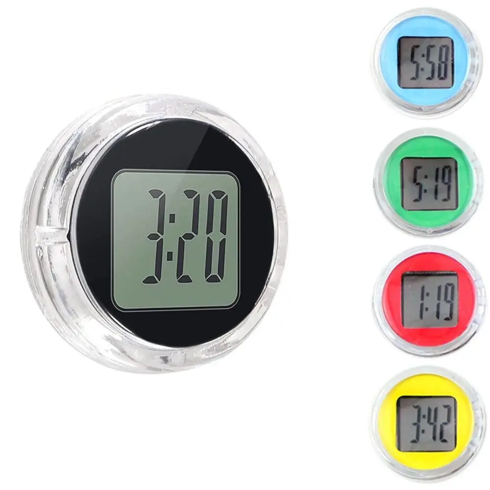 Electronic Clock Mini Car Clock Mute Simple Motorcycle Electronic Watch Waterproof ABS Motorcycle