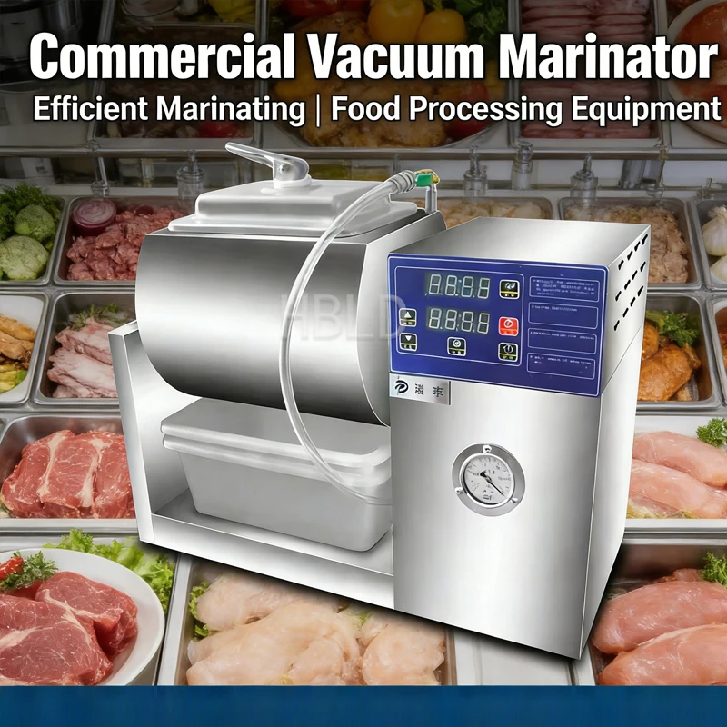 Stainless Steel Vacuum Meat Marinator Chicken Marinade Machine New Meat Rolling Mixer for Kitchen