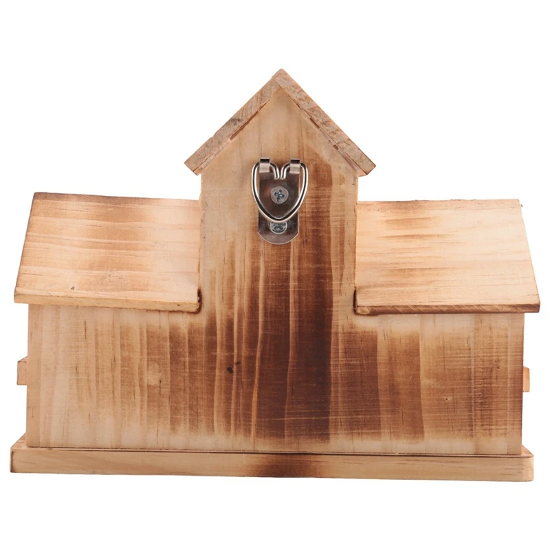 Bird House, Bird House for Outside, Wooden Bird Houses for Outside Hanging, 6 Hole Handmade Natural Bird House-AT35
