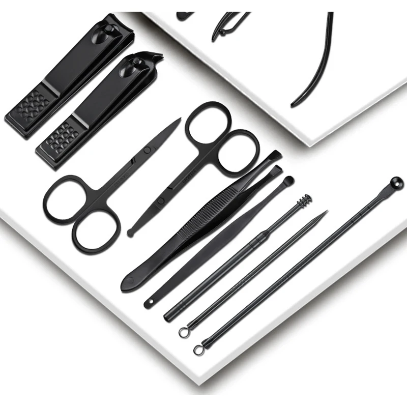 7/10/12/16/18pcs/set Stainless Steel Manicure Set Professional Nail Clipper Kit of Pedicure Tools Ingrown ToeNail Trimmer 3