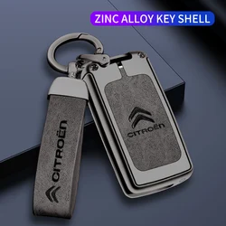 Zinc Alloy Leather Car Flip Remote Key Case Cover Protector Shell Fob durable For Citroen Xsara Picasso C5 C6 C8 Accessories