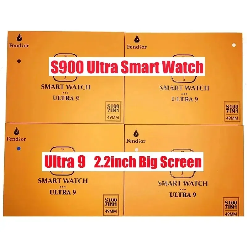 7 correas para reloj inteligente S900 Ultra, pantalla circular AMOLED de 2.2HD, monitorización ECG, reloj inteligente con funda protectora