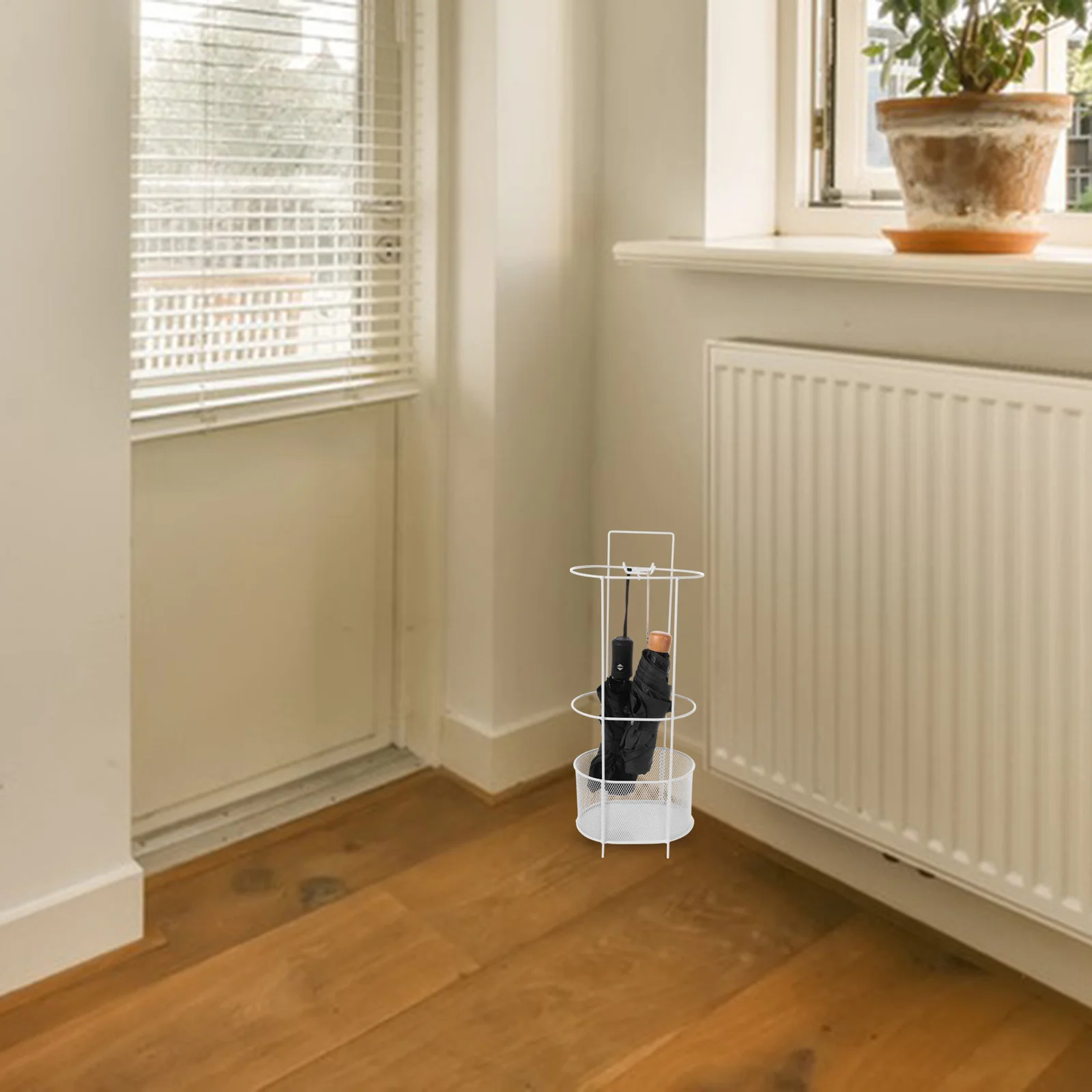 

Metal Umbrella Rack Sturdy Freestanding Holder for Entryway Porch Umbrella Bucket Organizer Indoor Storage Stand