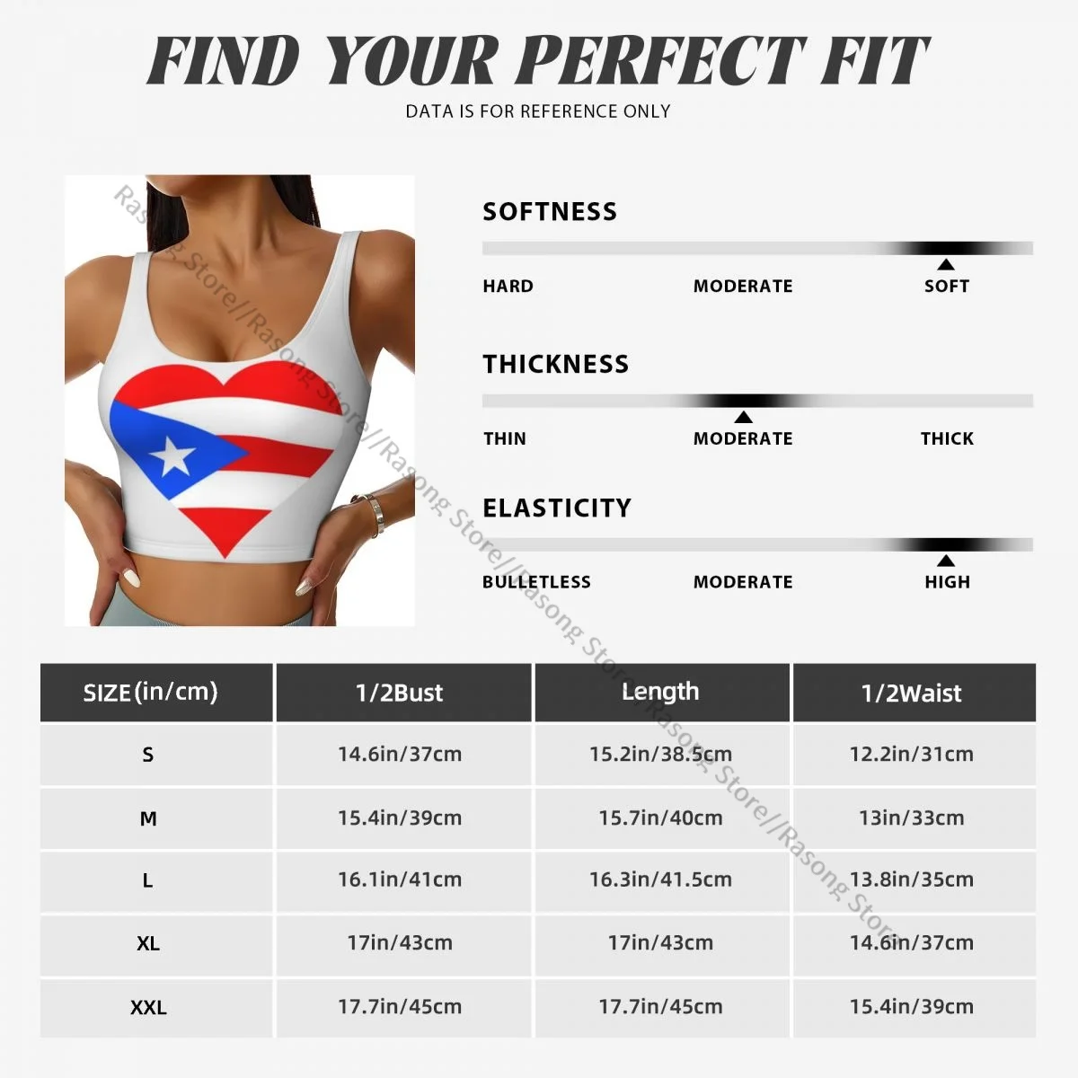 سترة اليوغا المرأة رياضة المحاصيل القمم بورتوريكو القلب العلم الشارع الشهير تجريب تنفس تانك القمم الإناث