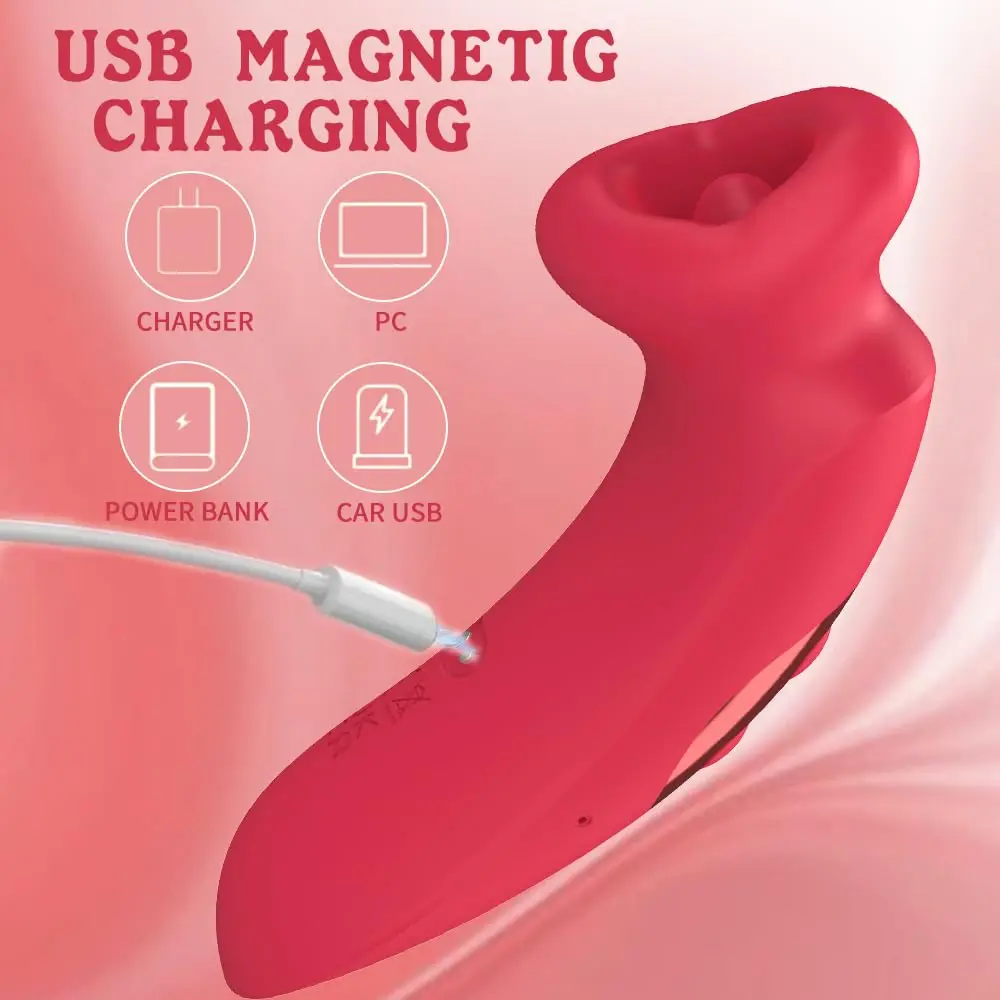 LICKLIP Tongue G Spot Vibrator Adult Massager Sucking Vibrator Clitoral Nipple Anal Stimulator Sex Toys Vibrator for Woman 18+