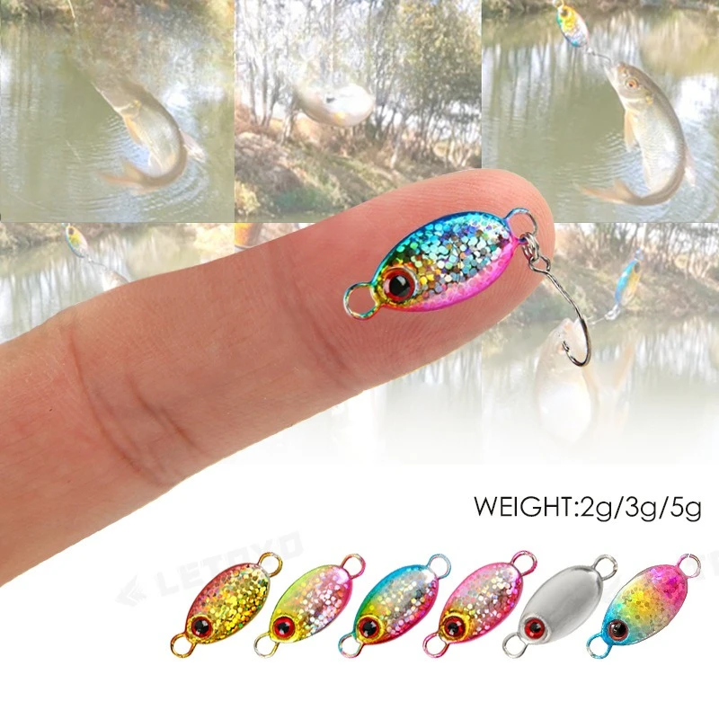 

2g/3g/5g Laser Spinner Lure UV Luminous Spoon Fishing Lure Double Painted Spinner Baits Colorful Trout Prech Lure Peche La Carpe