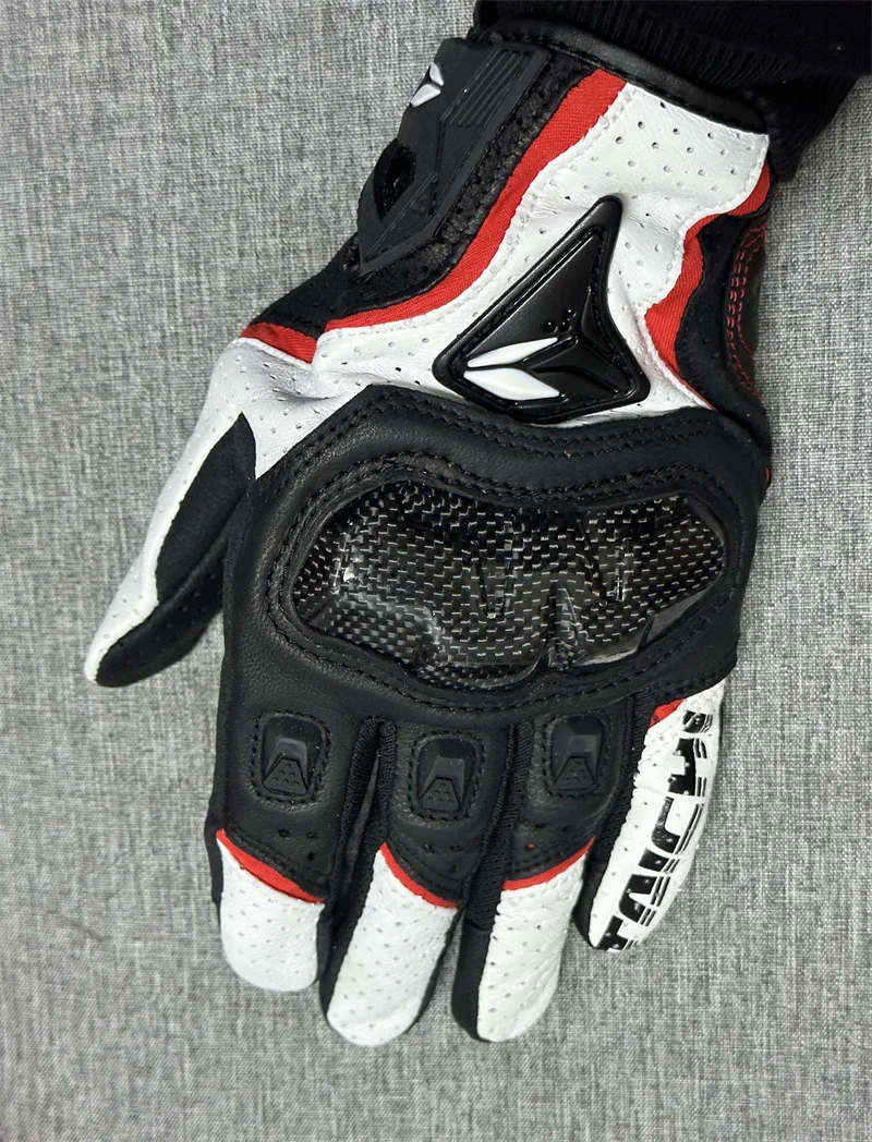 Frühling Herbst Atmungsaktive Leder Motorrad Handschuhe 391 390 Männer Outdoor Motocross Motorrad Reiten Handschuh Guantes Moto – Detail 6