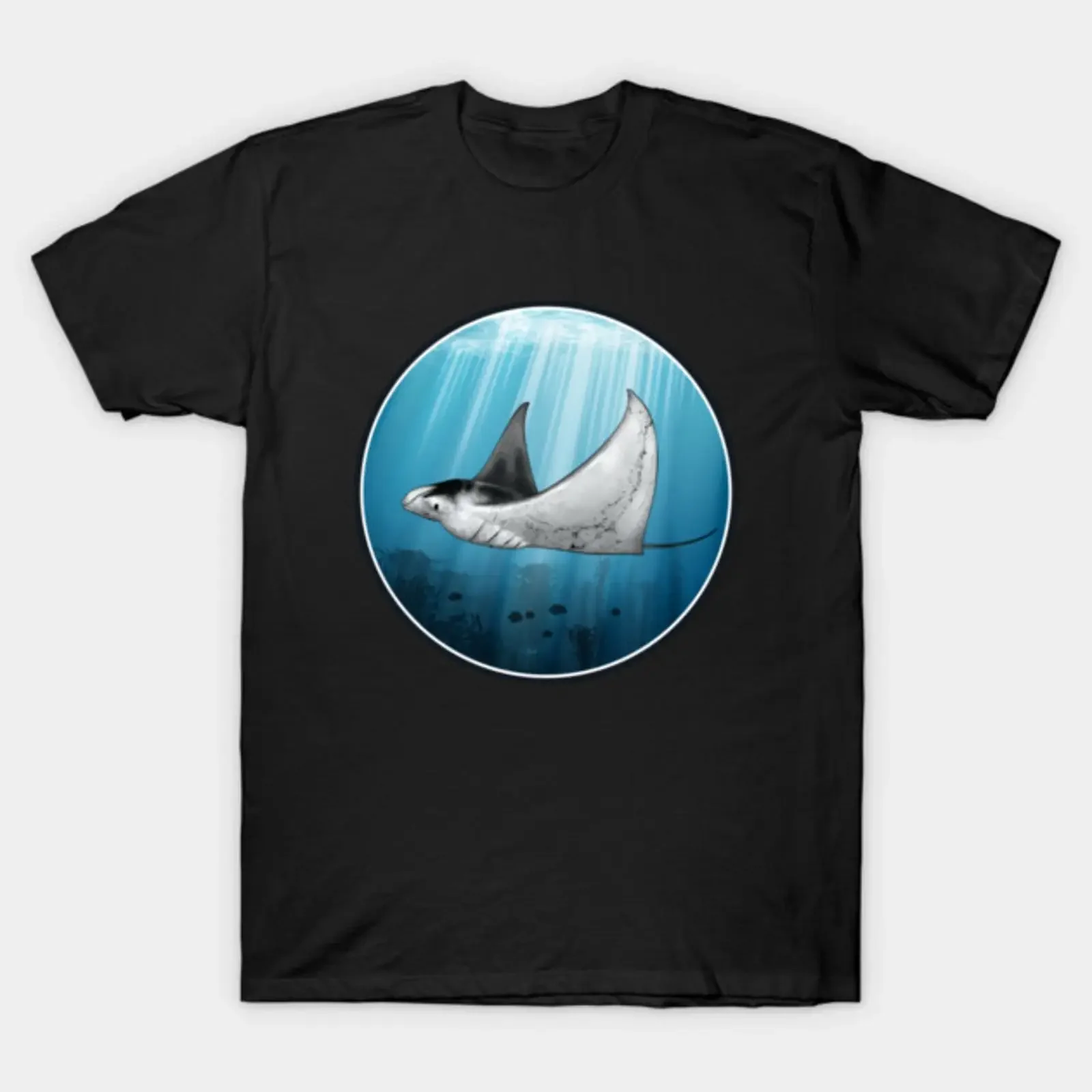 Manta Ray T Shirt vintage Washed streetwear Slightly Top For Everyday Wear Breathable fashion Stretched Comfortable Unisex