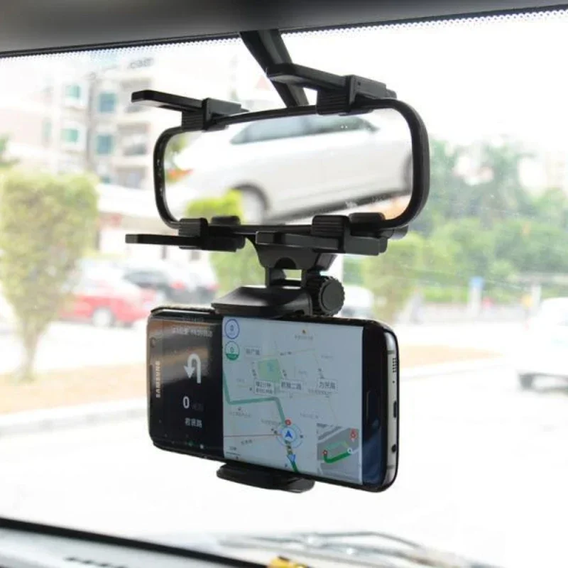 

Car Rearview Mirror Mobile Phone Holder Car Rearview Mirror Universal Navigation Holder Dash Cam Fixing Clip