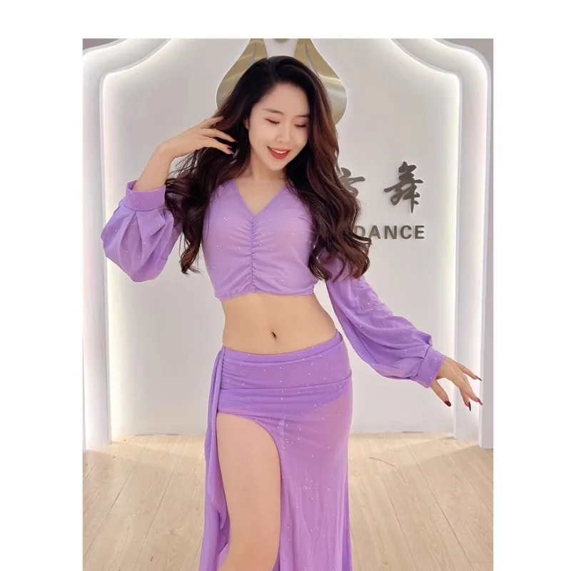 Customized Belly Dance Costumes Practice Dress Sexy Palace Set Oriental Dancewear Performance Clothes Group Class Suit for Women