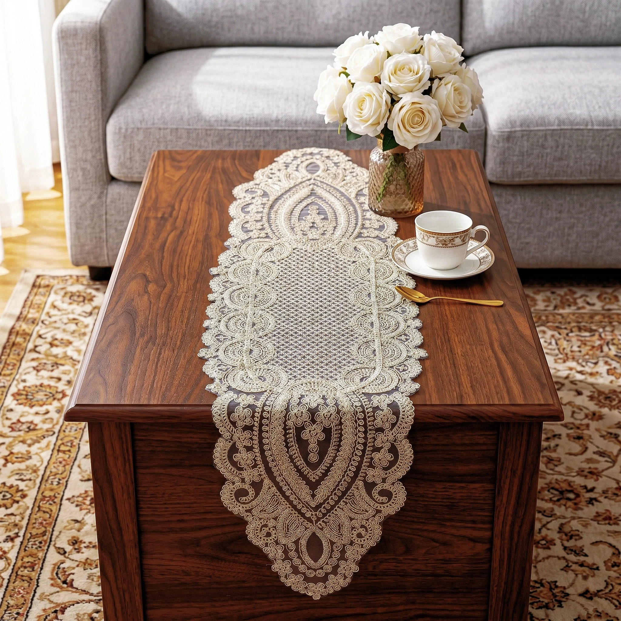 luxury table runner fabric furniture centerpieces anti slip placemats Coffee table decor rectangular mantel for table boho decor