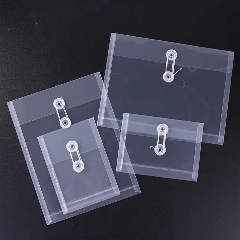 2 pçs a4/a5/a6 tamanho pasta de arquivo organizador pp à prova dwaterproof água transparente saco de documentos para escola material de escritório papelaria