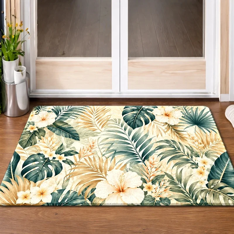 Vacation Vibes Doormat Island Paradise Pattern Decorative Mat for Living Room Hallway & Resort Style