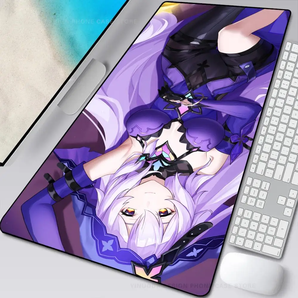 

Black Swan Honkai Star Rail Mouse Mat Desk Mat With Pad Gaming Accessories Prime Gaming XXL Keyboard Pad Stitch Padding Mat