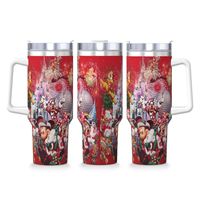Christmas Mickey Minnie Mouse Tumbler Cute Cartoon Drink Water Bottle Keep Heat Stainless Steel Coffee Mug Travelist Car Mugs