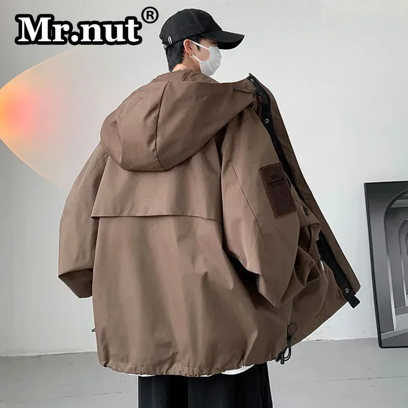 Mr.nut Waterproof Men's Clothing Camping Windbreaker High-Quality Jackets Spring Autumn Stylish Tops Outdoors Male Coat Hoodie