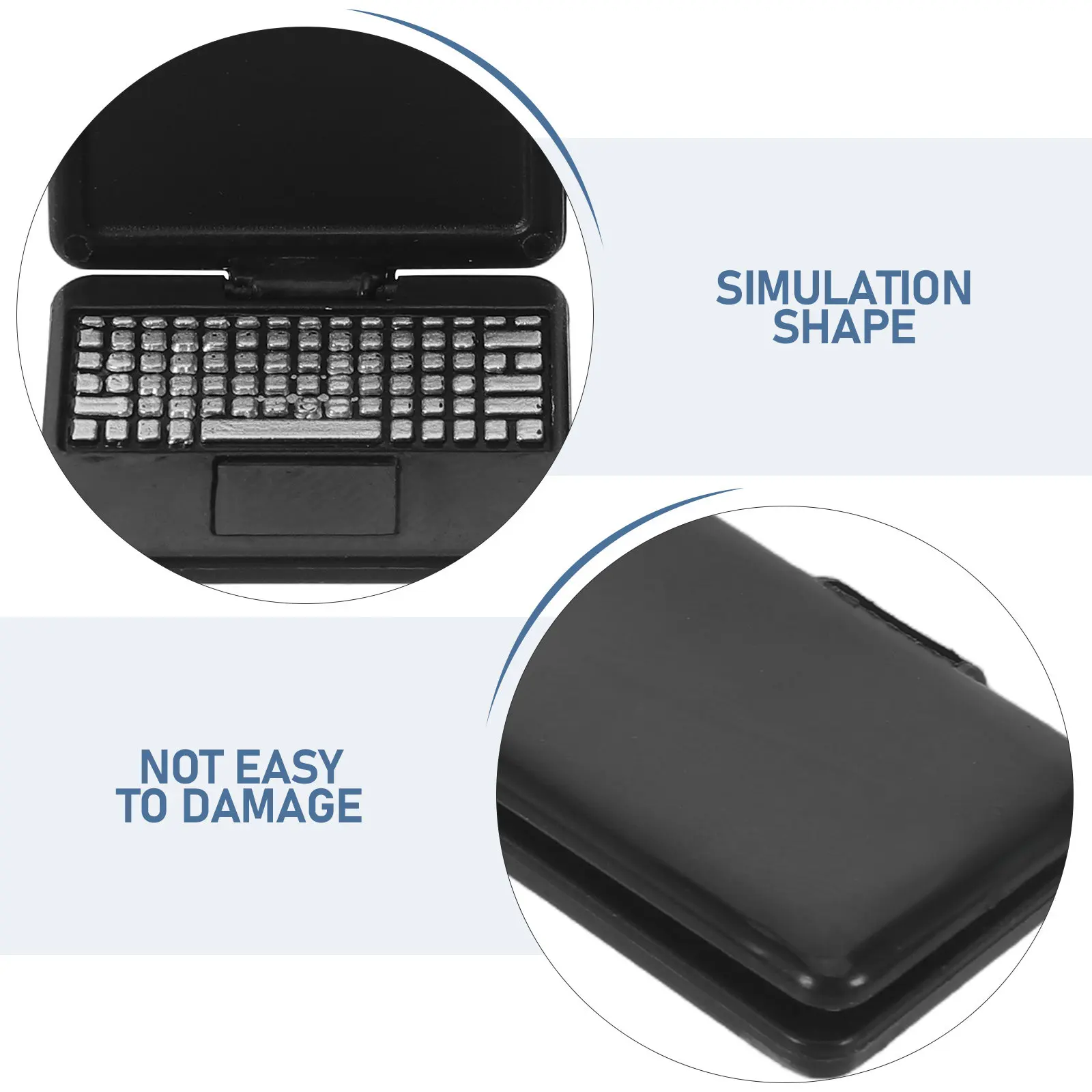 8Pcs Realistic Foldable Miniature Laptop Dollhouse Computer Accessories Imagination Creativity Early Learning Mini Laptop