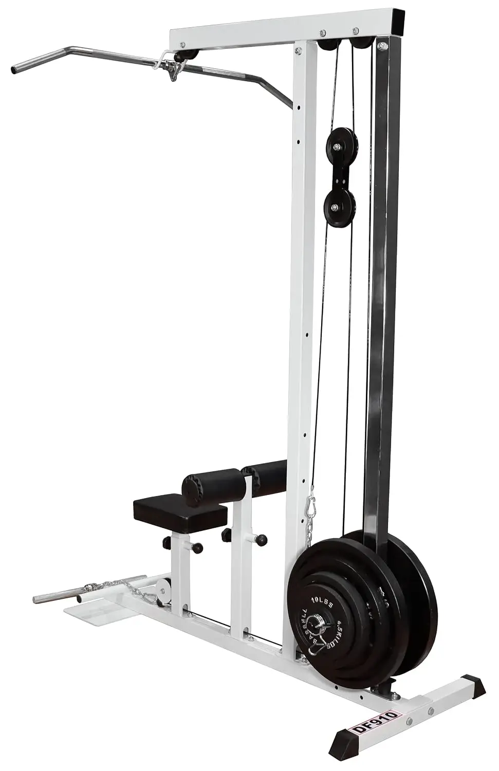LAT Pull-Down Machine 500 LBS High & Low Row Pulley Station for Standard & Olympic Plates Home Gym Equipment, Customized