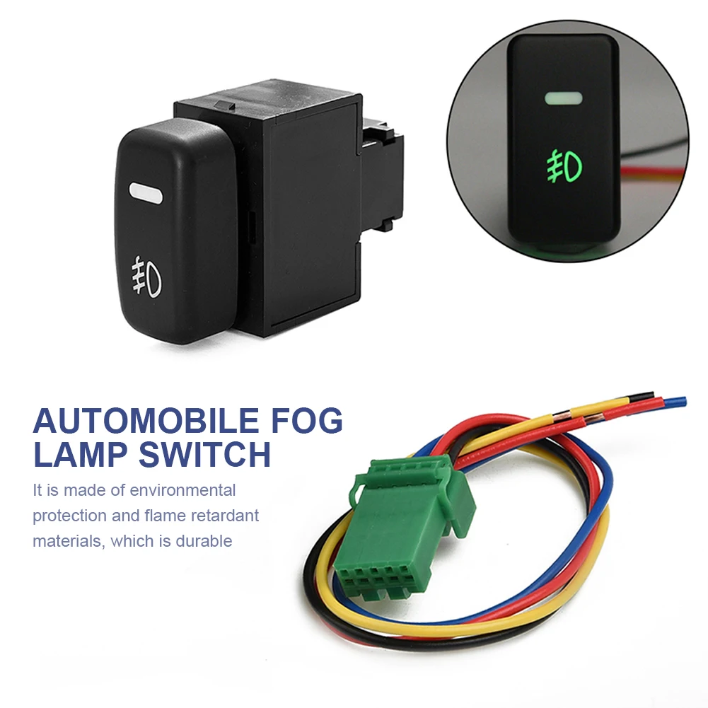 12V 24V Automobile Fog Lamp Switch Fog Light Button Replacement for MITSUBISHI PAJERO/LANCER/TRITON/L200