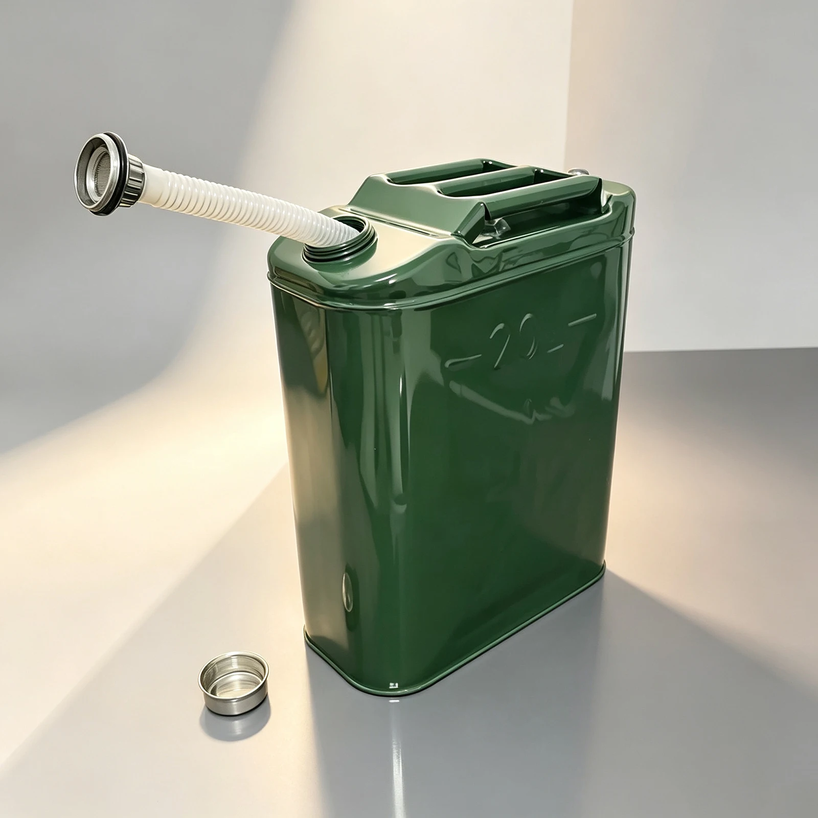 Outdoor Camping Vehicle - 20L Military Green Iron Oil Drum