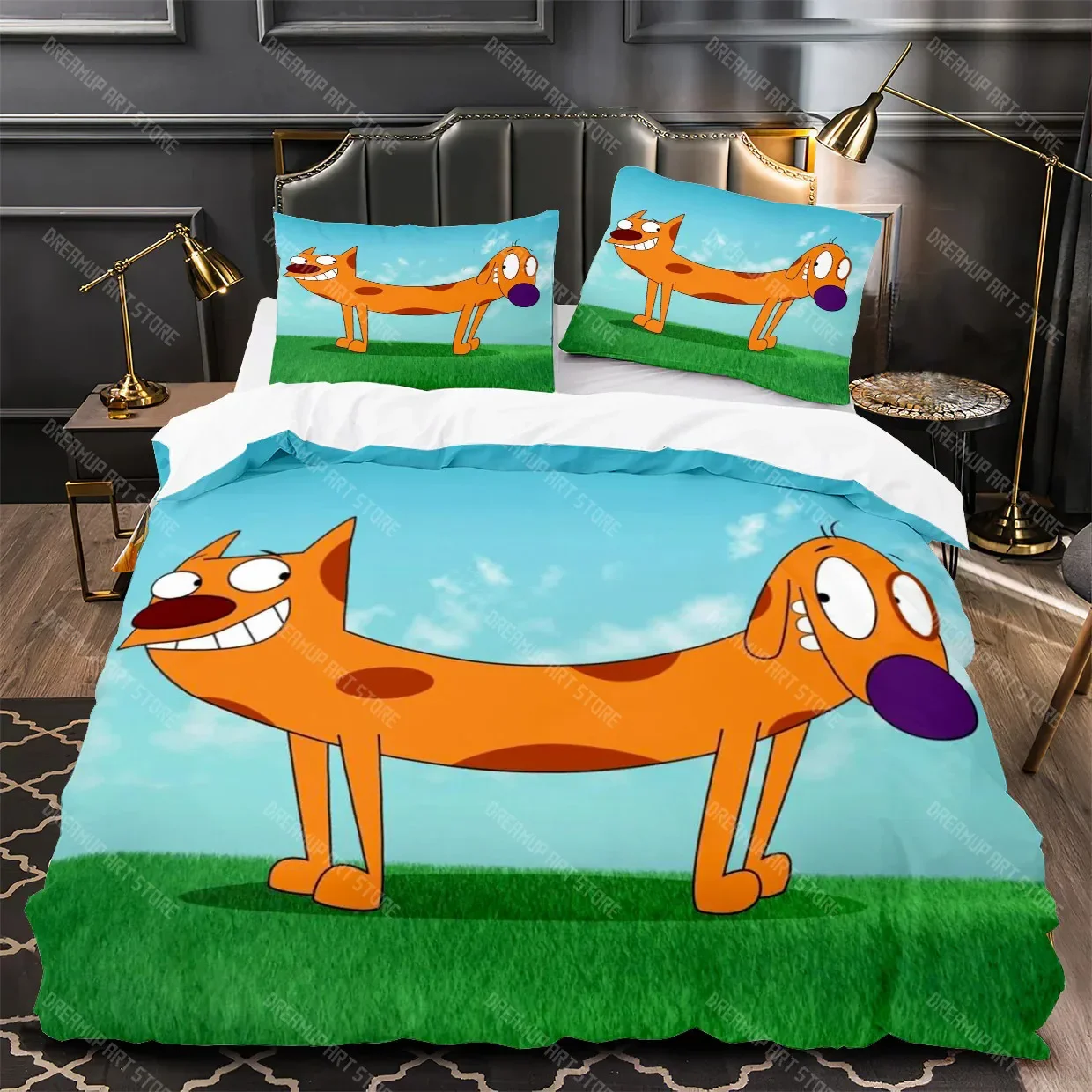 

Catdog 3D Printed Duvet Case Pillowcase Bedding Set Twin Full Queen King Size for Bedroom Decor