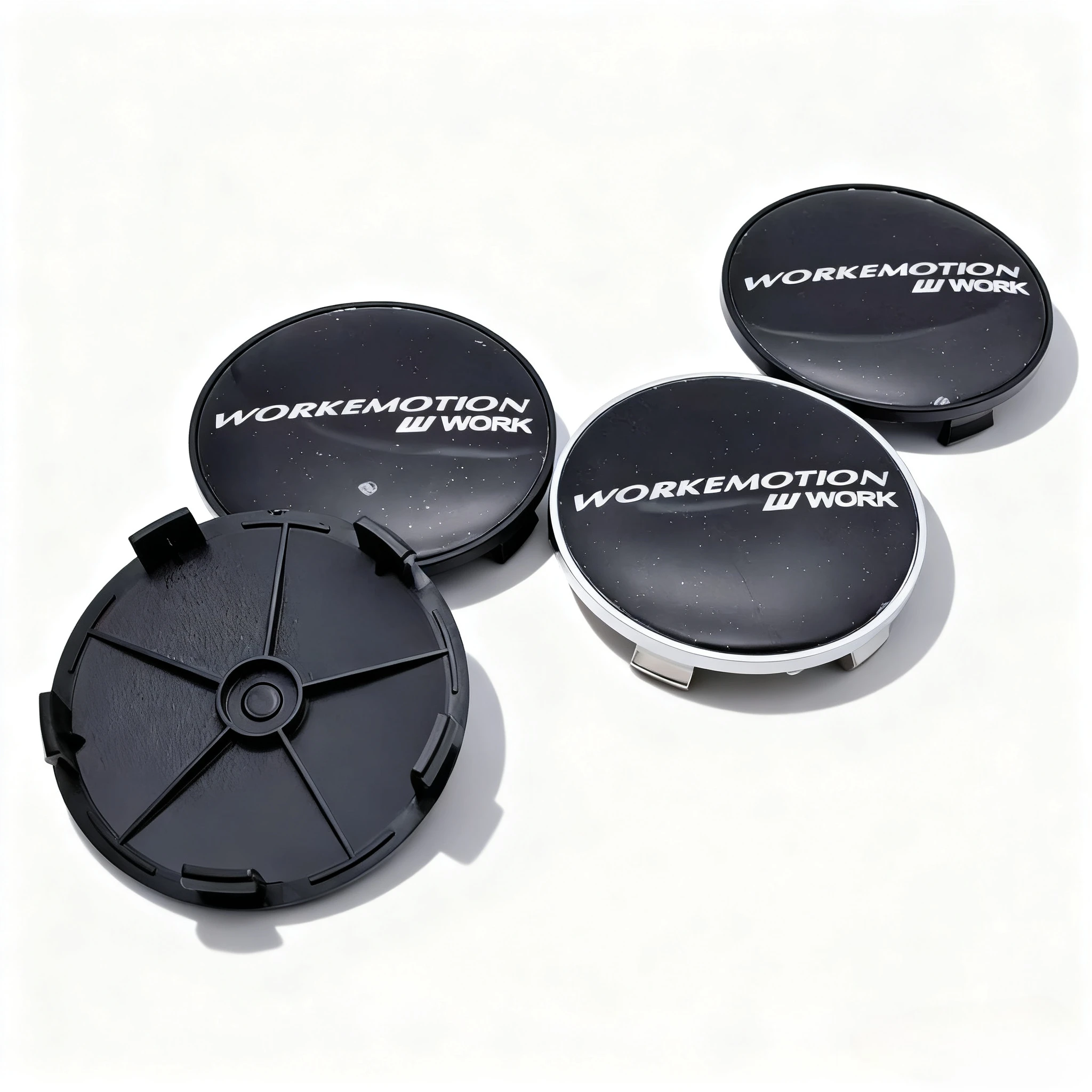 4 Stück W Work Emotion Logo Emblem Abzeichen Auto Radnabenkappen 68 mm 63 mm Räder Nabenkappe Felgenradkappen Abdeckung Ersetzen Autozubehör