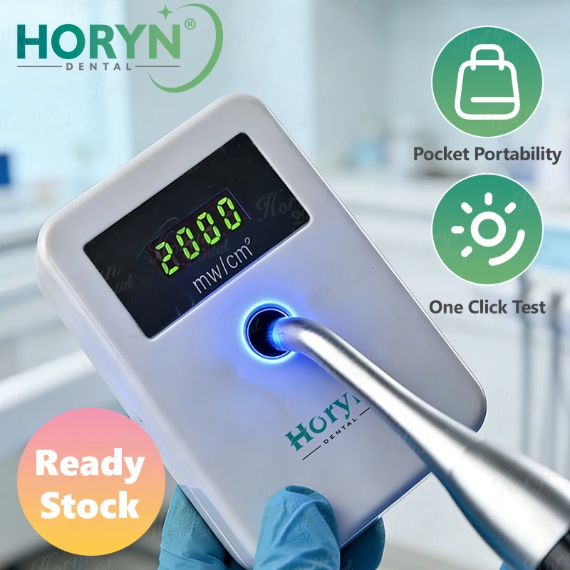 Horyn Dental Curing Light Meter Digital Radiometer LED Light Intensity Tester for Dental LED Lamp Measurement Tool
