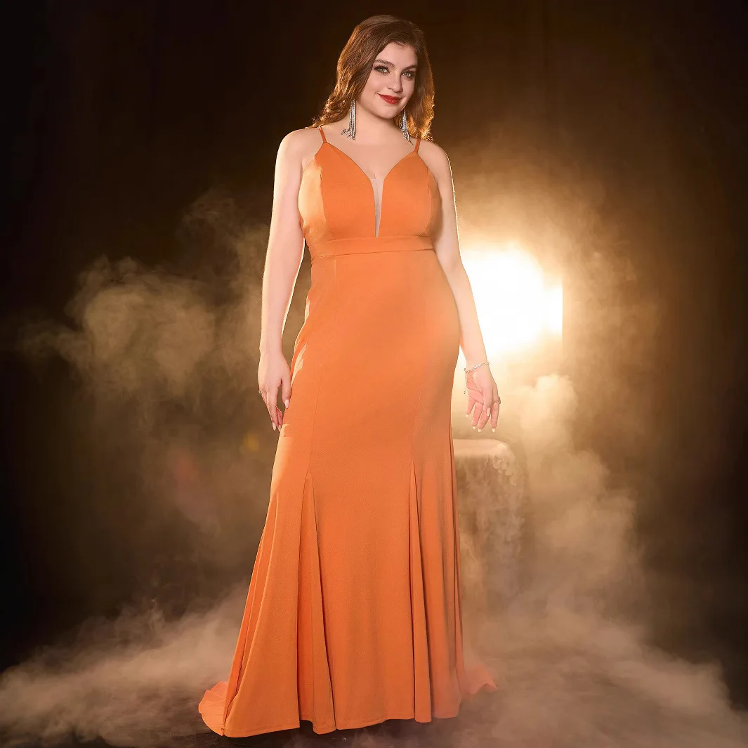 Plus Plus Size Dress Hot Selling Backless Dress Women's Elegant Evening Dress 2025 summer 2025 Party Summer Elegantes Casual Y2k - Detail 1