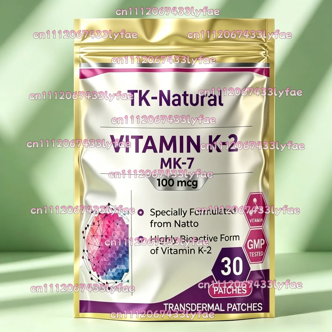 30 Patches Vitamin K-2 MK-7 Transdermal Patches - Bone, Joint, & Immune Support