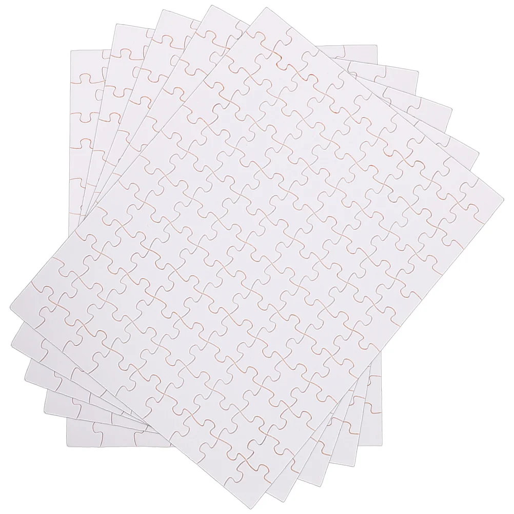 5 Sheets Blank Board Puzzle Puzzles Heat Tape for Sublimation Wood Tumbler Jigsaw
