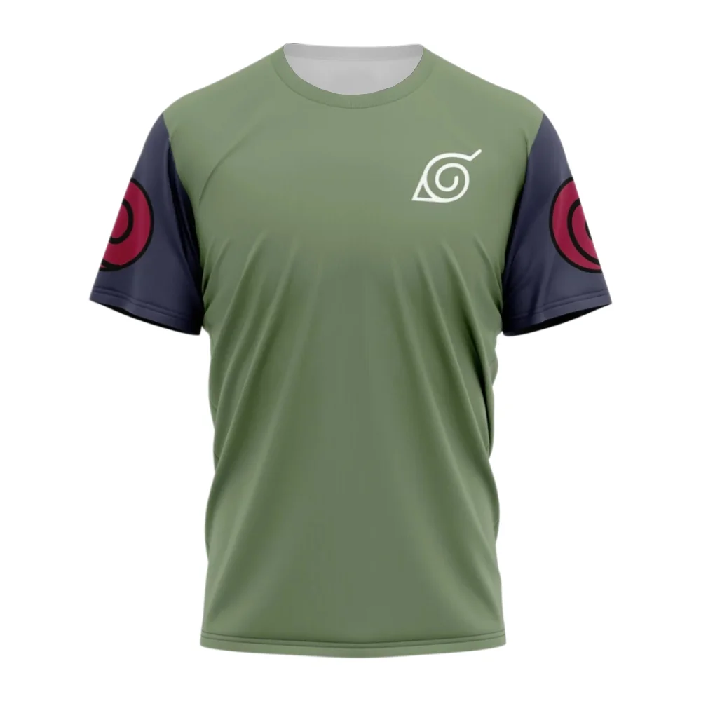 Naruto Konoha Ninja Uniform Jonin and Anbu Anime Cosplay T-Shirt Summer Breathable Athleisure Streetwear Tops for Men Women Kids