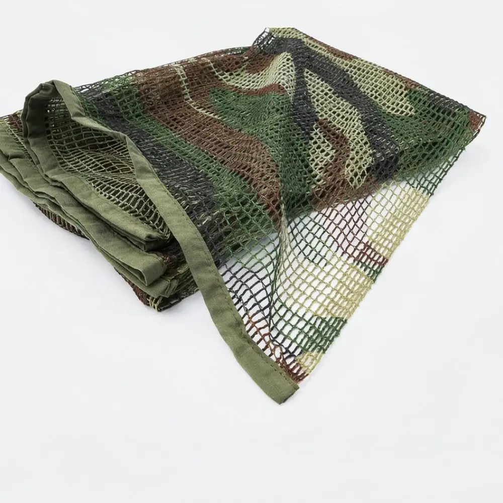 Style Camo Net Scarf Tactical Breathable Mesh Neck Gaiter Outdoor Desert Hiking Photography Head Wrap Veil