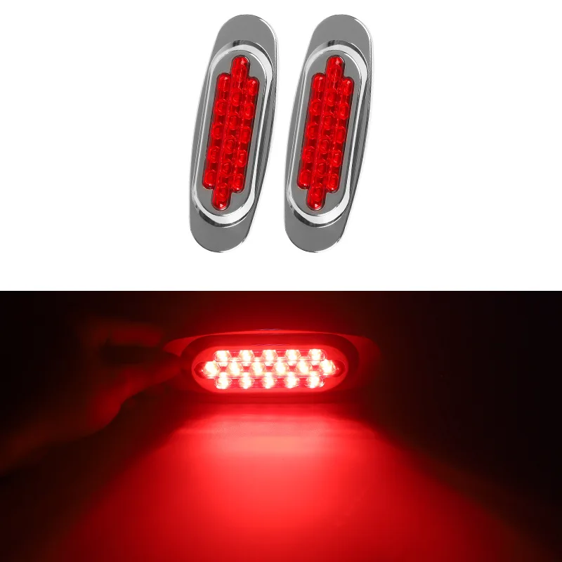 

16LED Truck Side Marker Light 12-24V Constant Bright Trailer Van Warning Signal Tail Lamp Universal Waterproof