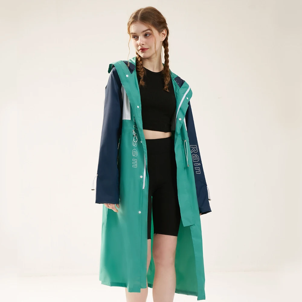 

2025 New Long Trench Coat Women Waterproof Windbreaker Jacket UV Sun Protection Lightweight Raincoat Outdoor Fashion Parka