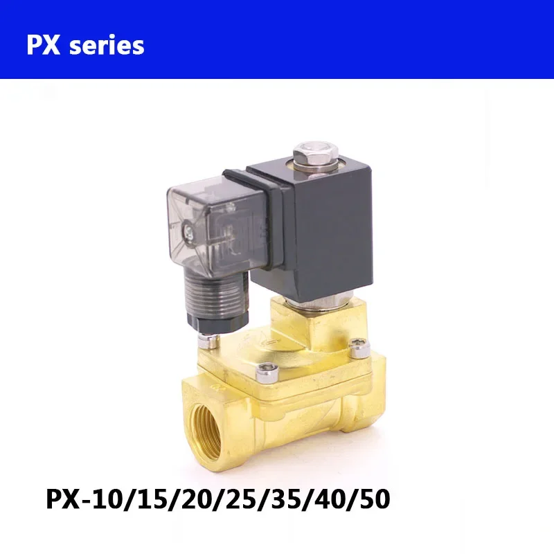 

Серия PX PX-10/15/20/25/35/40/50 Нормально закрытая резьба BSP D14511 Катушка 2-ходовой латунный водяной электромагнитный клапан с прямым приводом