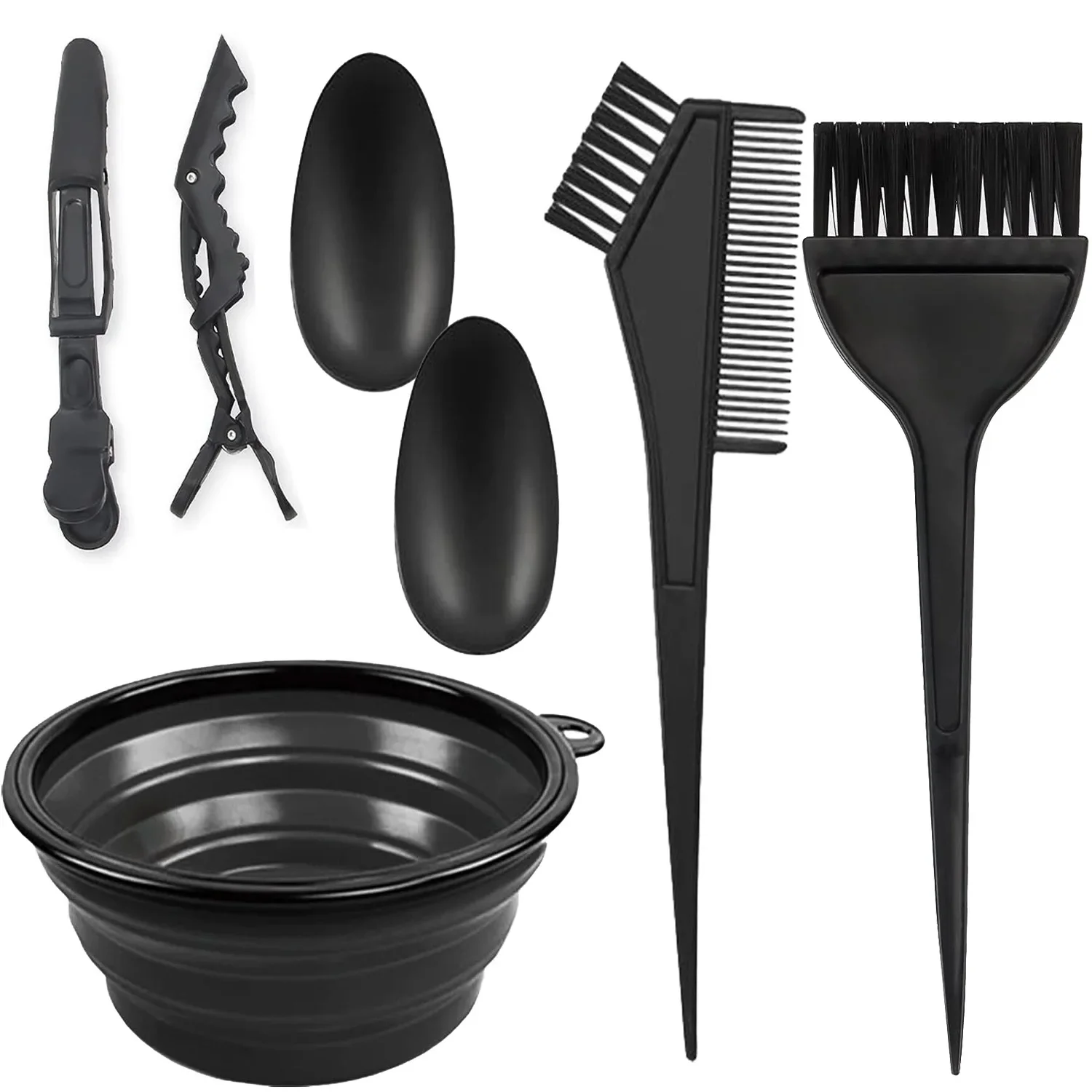 Hair Dyeing Tools Set Home Salon Hair Dyeing Brush Hair Dyeing Cream Bowl Coloring Brush Comb Earcap Clips Kits