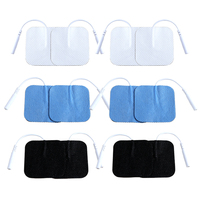 4x4cm Reusable Electrode Pads Non-woven 2mm Plug for TENS Massager Muscle Stimulator Electrodes Patch