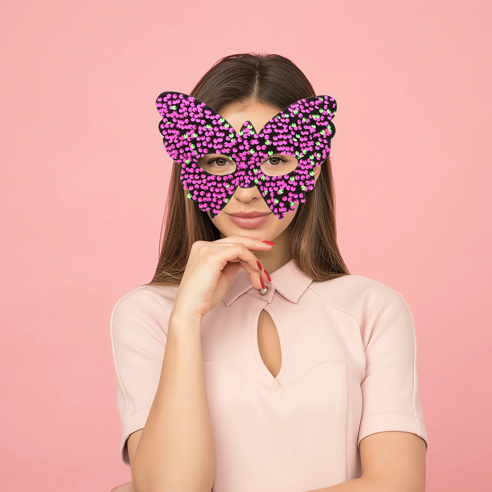 

Butterfly Masks Masquerade Eye Mask Plastic Cosplay Women Travel Lightweight Secure Fit Halloween Elegant Design