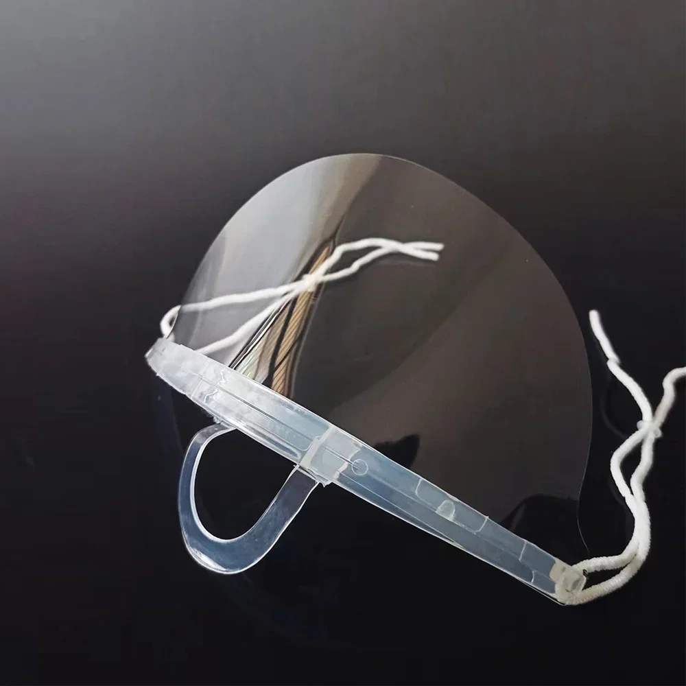 10-100pcs Reusable Transparent Spit Guard Mask Food Hygiene Mouth Shield Sneeze Droplets Protection Face Mask for Cook Chef