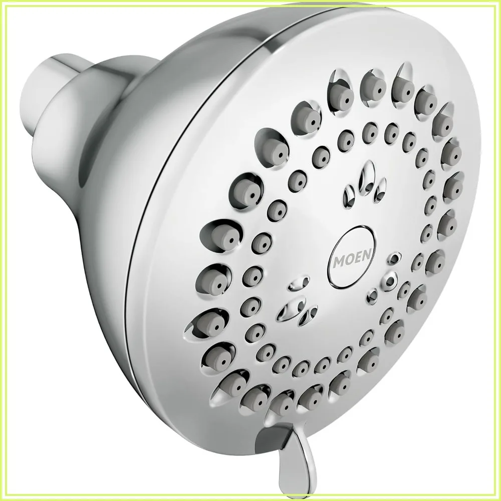 High-Pressure 4-Function Showerhead with Chrome Finish, Easy Install, 3.5-Inch