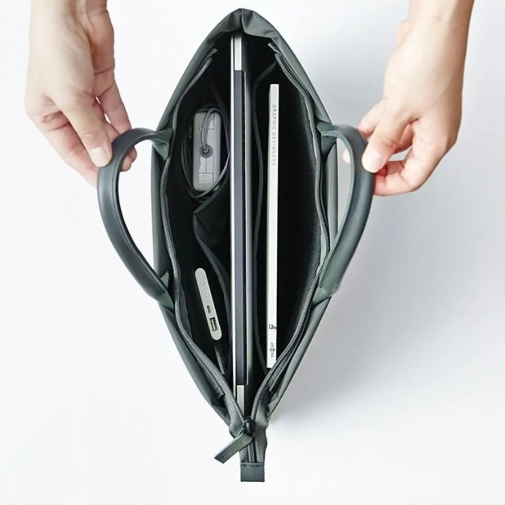 

Durable Waterproof Laptop Bag Nylon Fashionable Laptop Sleeve Bag Soft Document Bag for Women