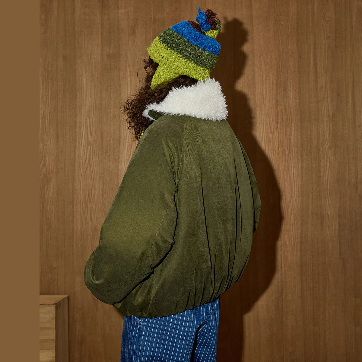 سترة نسائية شتوية لعام 2025 90% ملابس الشارع الشهير بياقة من الفرو سترة منتفخة كبيرة الحجم سميكة مبطنة على الطراز الحضري في الهواء الطلق #2