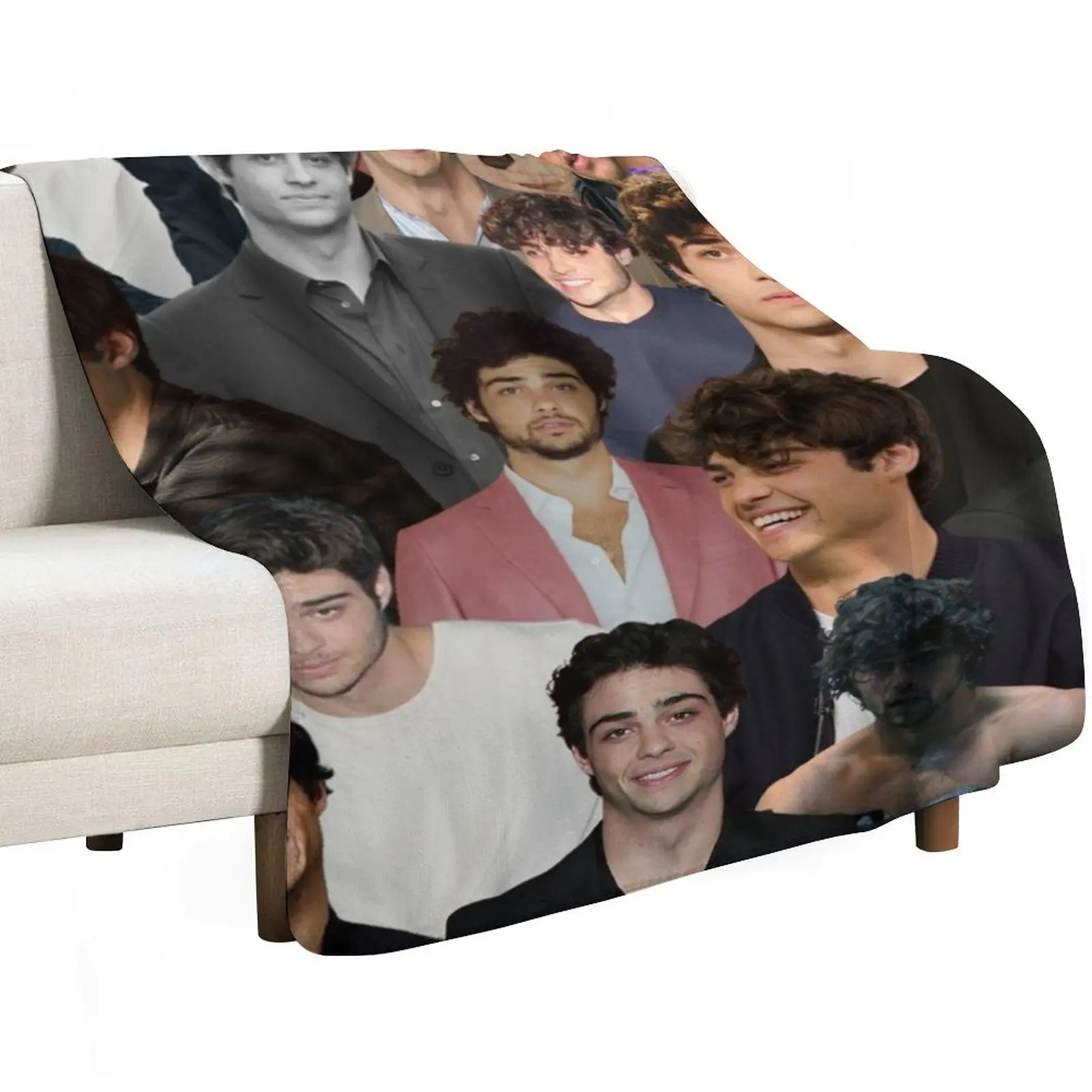 Noah Centineo photo collage Throw Blanket Heavy Flannels Sofa Throw Thermal Plaid on the sofa Soft Beds Blankets