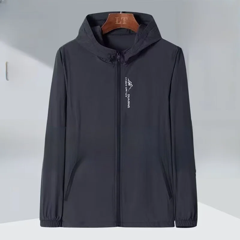 Men's Ice Silk Sun Protection Clothing Thin Model Construction Site Outdoor Wear Resistant Durable Breathable Quick Dry Jacket